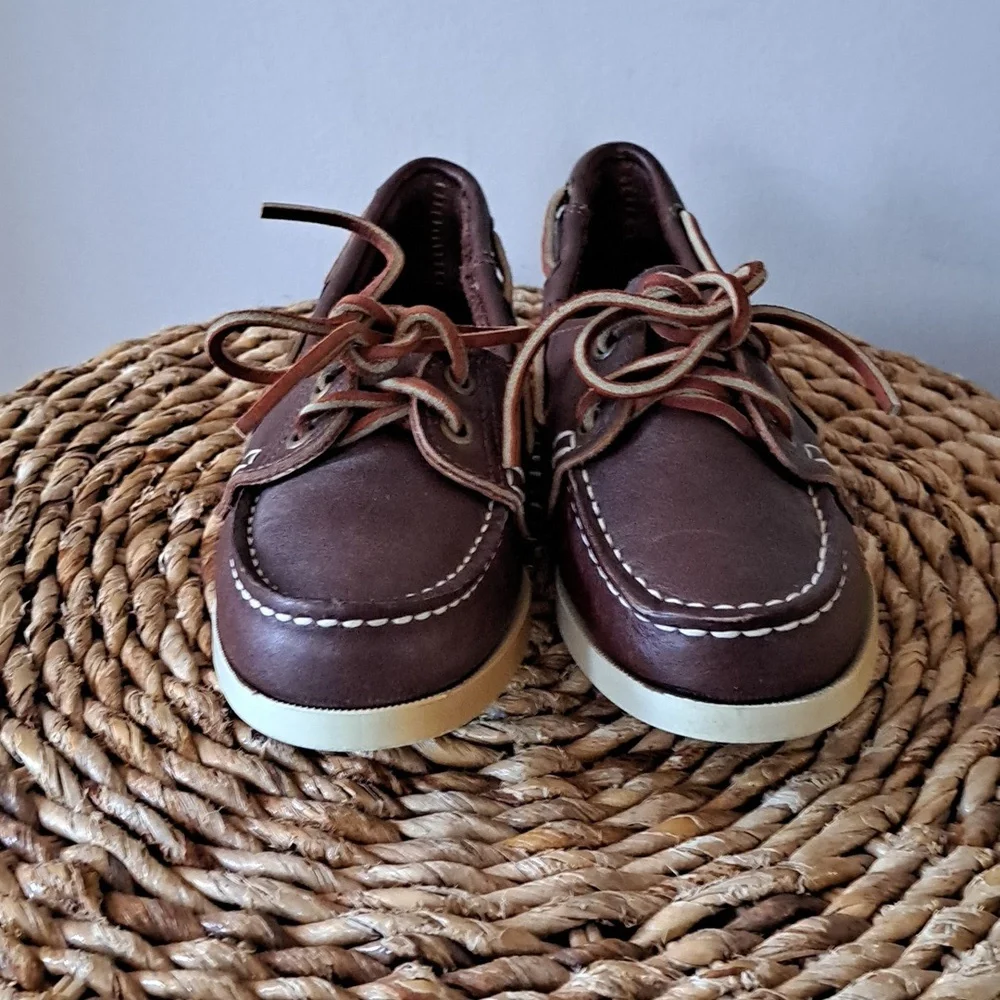 Eastland Boys Classic Dark Brown‎ Leather Docksider Preppy Loafers S-6.5
